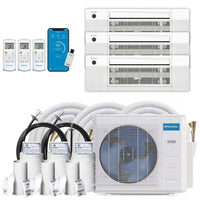 MRCOOL DIY 4th Gen 3-Zone 27,000 BTU 22 SEER (9K + 9K + 9K) Ductless Mini Split AC and Heat Pump with Ceiling Cassettes - 230V