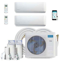 MRCOOL DIY Mini Split - 18,000 BTU 2 Zone Ductless Air Conditioner and Heat Pump, DIY-B-218HP0909