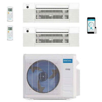 MRCOOL DIY Mini Split - 27,000 BTU 2 Zone Ceiling Cassette Ductless Air Conditioner and Heat Pump, DIY-BC-227HP0918