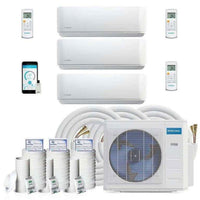 MRCOOL DIY Mini Split - 30,000 BTU 3 Zone Ductless Air Conditioner and Heat Pump with Install Kit