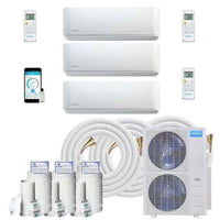 MRCOOL DIY Mini Split - 48,000 BTU 3 Zone Ductless Air Conditioner and Heat Pump with Install Kit