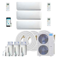 MRCOOL DIY Mini Split - 54,000 BTU 3 Zone Ductless Air Conditioner and Heat Pump with Install Kit