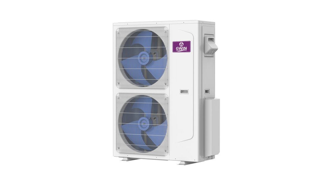 Compact GWIN inverter heat pump condenser with nationwide delivery from Freedom HVAC Supply