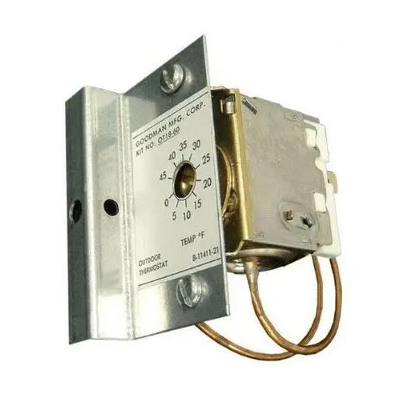 Goodman Outdoor Heat Pump Thermostat W/ Housing For Dual Fuel Package Unit