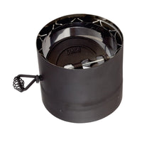 Drolet - 6" Vortex Double Wall Stove Pipe Section with Damper - Freedom HVAC Supply