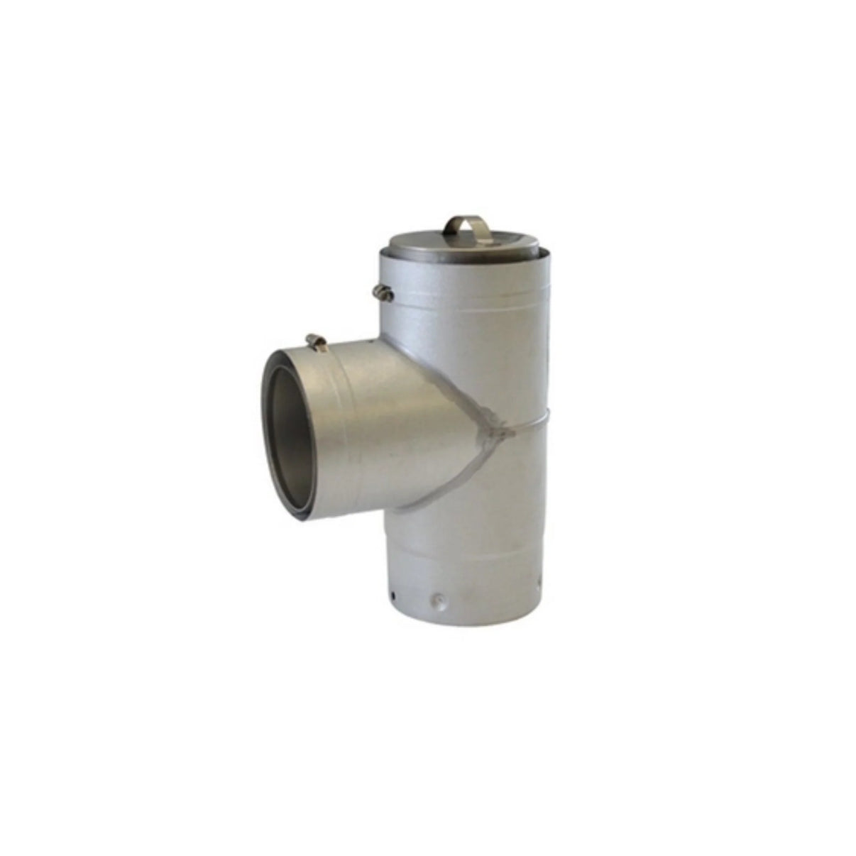 Drolet - 4" Pellet Tee with Cap (Unpainted) - Freedom HVAC Supply