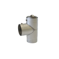 Drolet - 4" Pellet Tee with Cap (Unpainted) - Freedom HVAC Supply