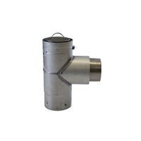 Drolet - 4" Pellet Stove Adapter Tee with Cap (Unpainted) - Freedom HVAC Supply