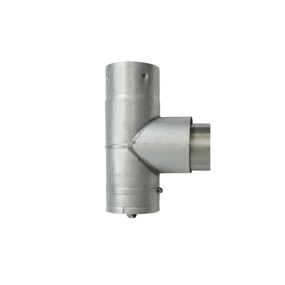 Drolet - 4" to 3" Pellet Stove Tee and Cap Adapter (Unpainted) - Freedom HVAC Supply