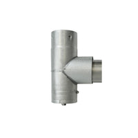 Drolet - 4" to 3" Pellet Stove Tee and Cap Adapter (Unpainted) - Freedom HVAC Supply