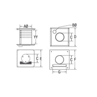 Drolet - 3" Pellet Black Wall Pass-Thru with Fresh Air Intake - Freedom HVAC Supply