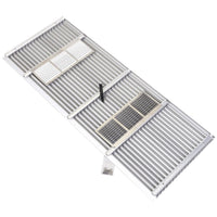 Amana architectural aluminum grille: clear anodized finish