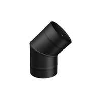Drolet - 45° Elbow Single Wall Black Pipe - 6"Ø - Freedom HVAC Supply