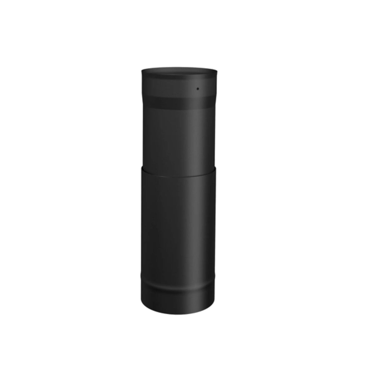 Drolet - Telescopic Single Wall Black Pipe - 7"Ø (14"-22"L) - Freedom HVAC Supply