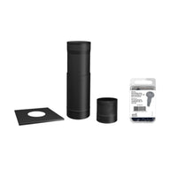 Drolet - 6"Ø Black Single Wall Pipe Kit - To the Ceiling - Freedom HVAC Supply