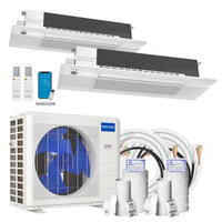MRCOOL DIY 5th Gen Multi-Zone 2-Zone 27,000 BTU 23 SEER2 (6K + 9K) Ductless Mini-Split Air Conditioner and Heat Pump with Ceiling Cassettes