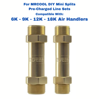 MRCOOL DIY® Coupler Set – 1/2" x 1/4" or 3/8" x 1/4" Quick Connect (No Communication Wire)