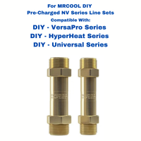 MRCOOL 3/8" x 3/4" No-Vac Coupler Set – Connect Pre-Charged Line Sets for Central Ducted HyperHeat & VersaPro Systems (Gen 1 & Gen 2, R-410A / R-454B)