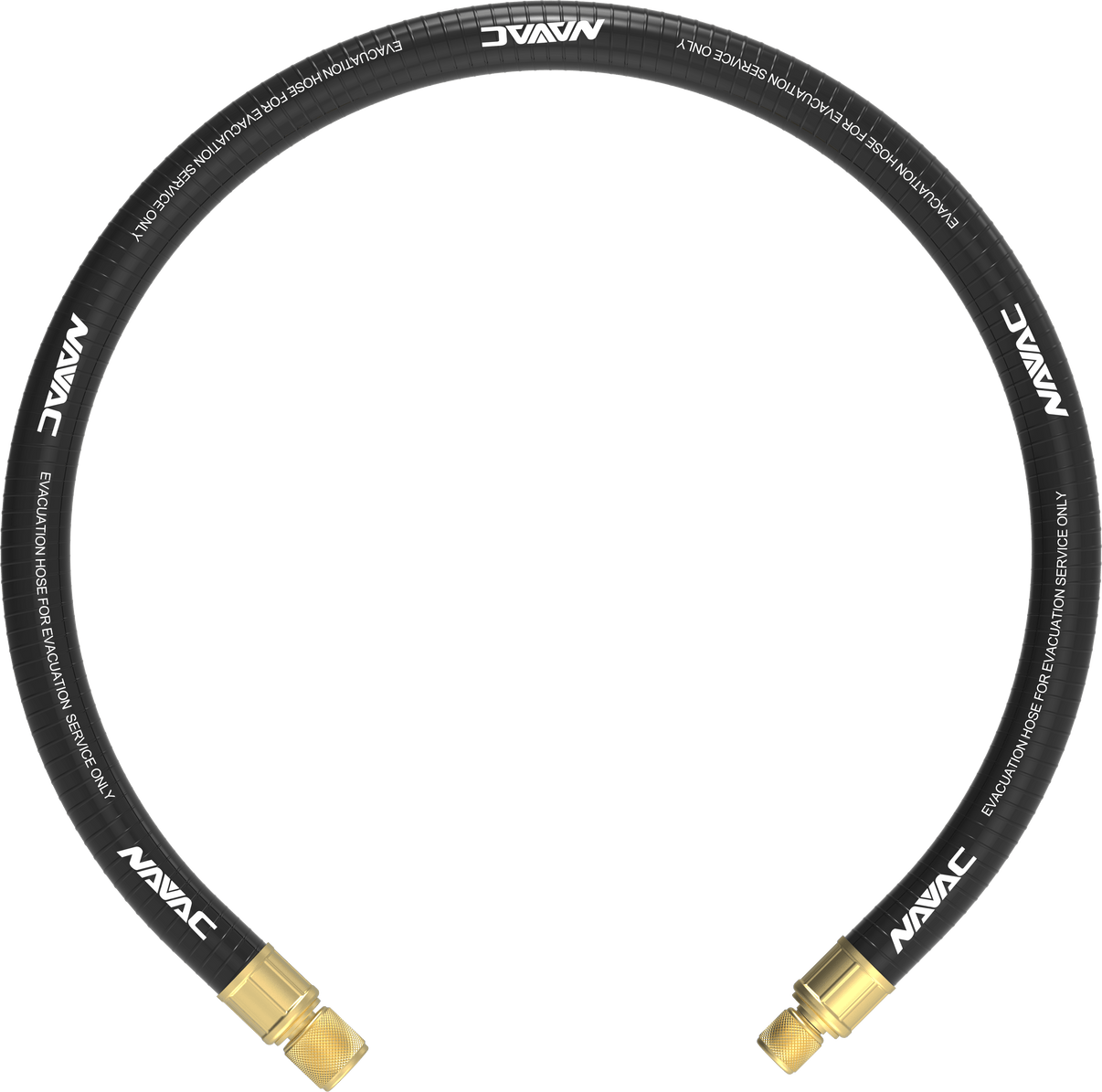 NAVAC NH34AB - Big Boy Evacuation Hose, Black, 3/4 Dia, 1/4 to 3/8 Fittings