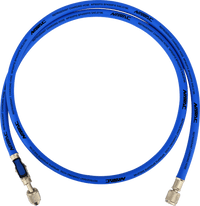 NAVAC NH5CB - Individual Refrigerant Hose, 1/4” Charging Hoses, 5 Ft Long with ball valve, Blue