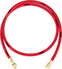 NAVAC NH5R - Individual Refrigerant Hose, 1/4” Charging Hoses, 5 Ft Long, Red