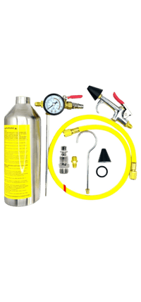 Air Conditioning Cleaning Canister – Aluminum A/C System Flush Bottle for Line Cleaning with Pressurized Air